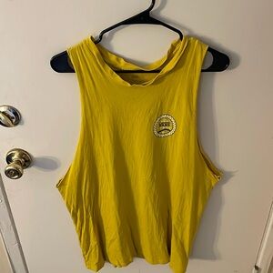 Vans cut off tee, size large, yellow